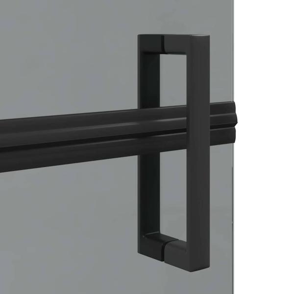 Walk-in Duschwand Schwarz und dunkel-transparent 90 x 190 cm
