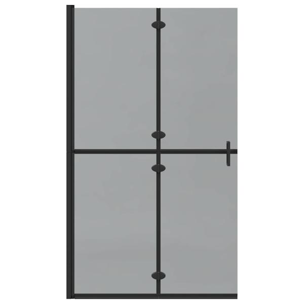 Walk-in Duschwand Schwarz und dunkel-transparent 110 x 190 cm