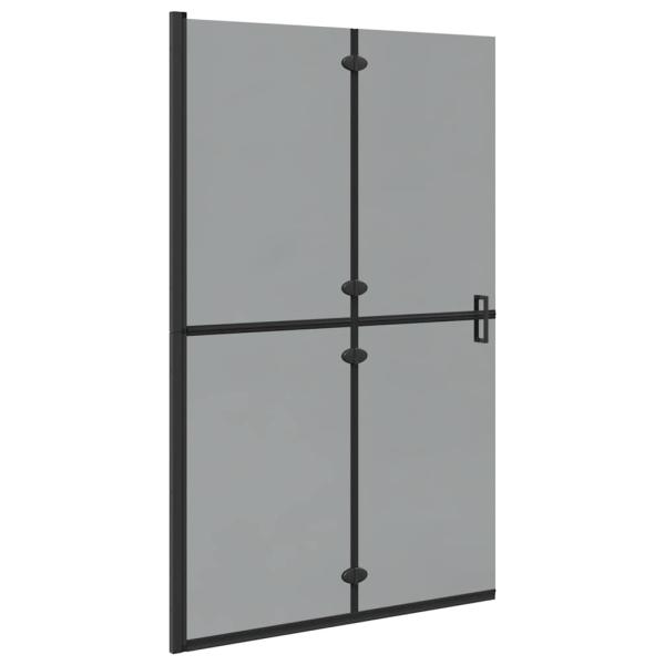 Walk-in Duschwand Schwarz und dunkel-transparent 120 x 190 cm