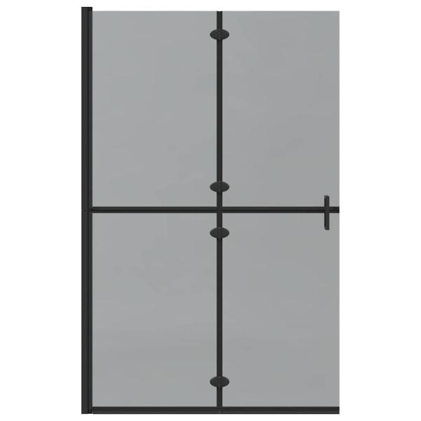 Walk-in Duschwand Schwarz und dunkel-transparent 120 x 190 cm