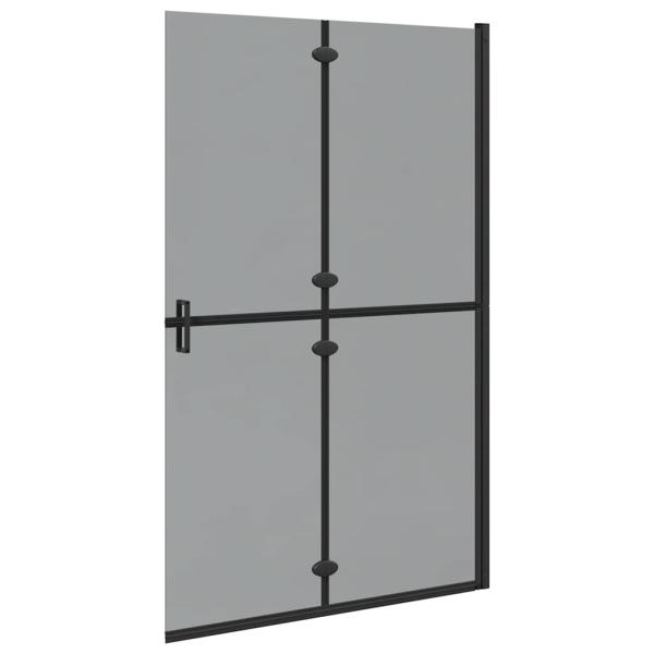 Walk-in Duschwand Schwarz und dunkel-transparent 120 x 190 cm