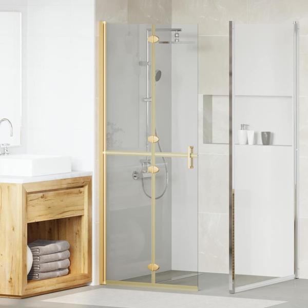 ARDEBO.de - Walk-in Duschwand Sonstiges Golden und Transparent 80 x 190 cm