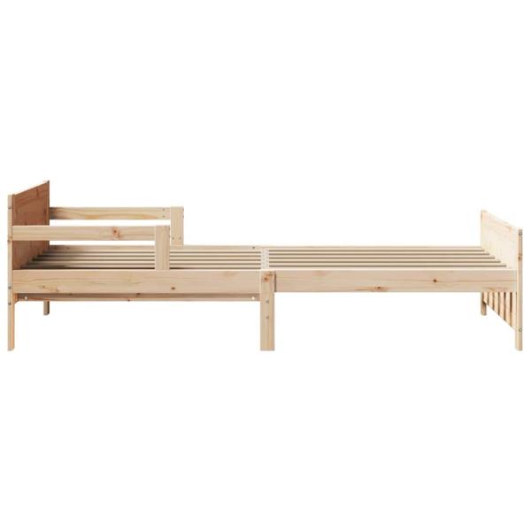 Ausziehbares Bettgestell für Kinder Braun 80 x 130 / 165 / 200 cm