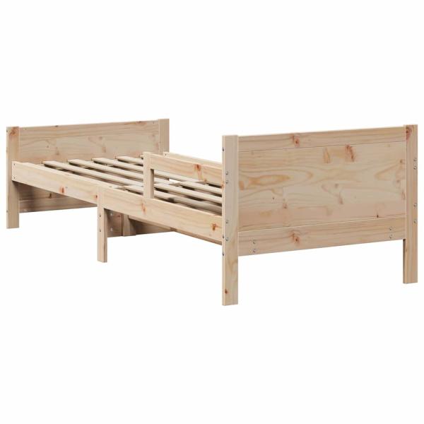 Ausziehbares Bettgestell für Kinder Braun 80 x 130 / 165 / 200 cm