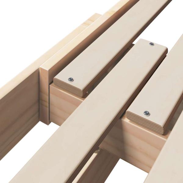 Ausziehbares Bettgestell für Kinder Braun 80 x 130 / 165 / 200 cm