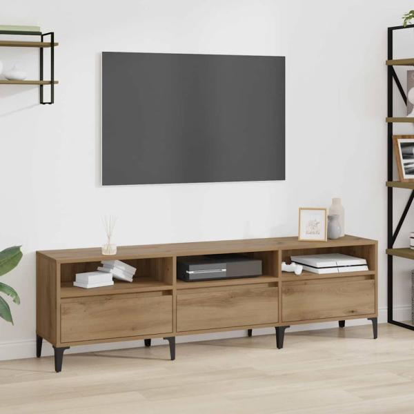 ARDEBO.de - TV-Schränk Eiche handwerklich 150 x 30 x 44.5 cm Holzwerkstoff