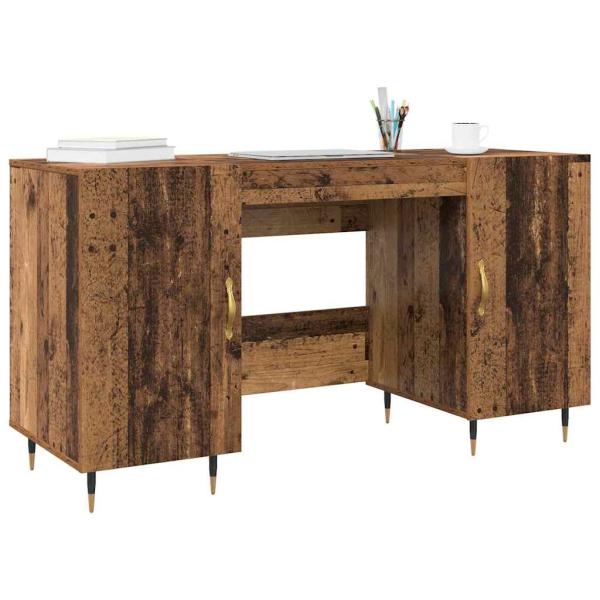 Schreibtisch mit Regal Altholz 140 x 50 x 75 cm Holzwerkstoff