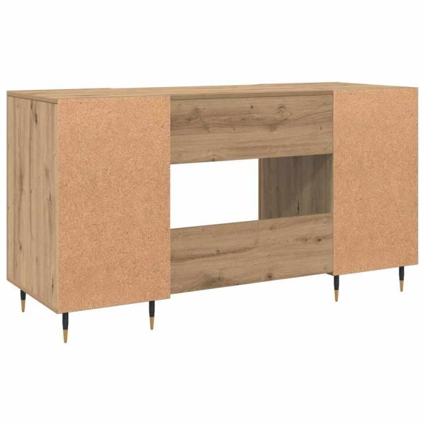 Schreibtisch Eiche handwerklich 140 x 50 x 75 cm Holzwerkstoff
