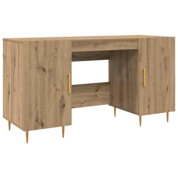Schreibtisch Eiche handwerklich 140 x 50 x 75 cm Holzwerkstoff