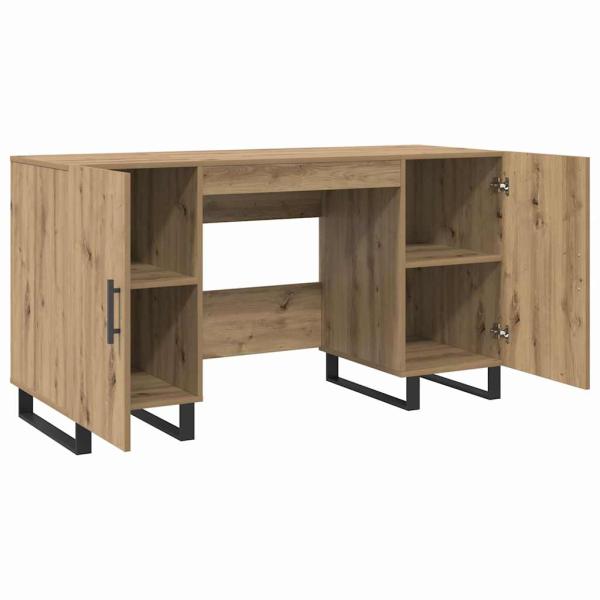 Schreibtisch Eiche handwerklich 140 x 50 x 75 cm Holzwerkstoff