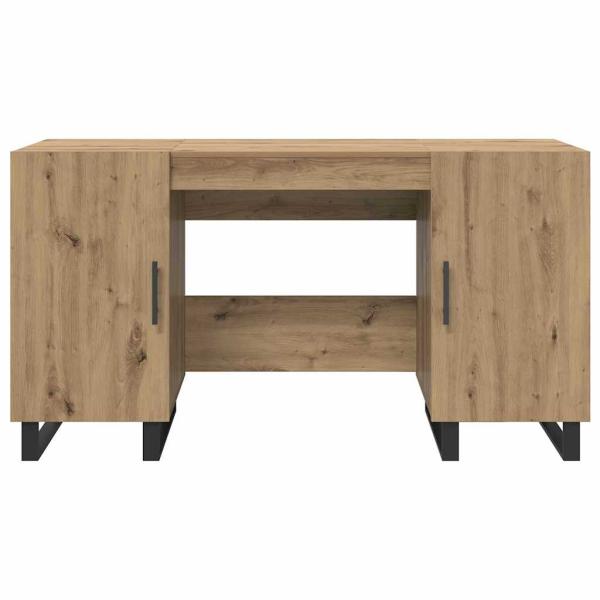 Schreibtisch Eiche handwerklich 140 x 50 x 75 cm Holzwerkstoff