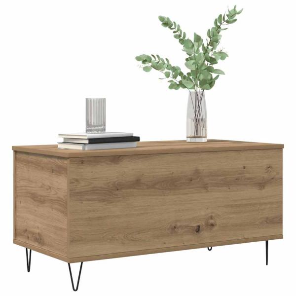 Couchtisch Eiche handwerklich 90 x 44.5 x 45 cm Holzwerkstoff