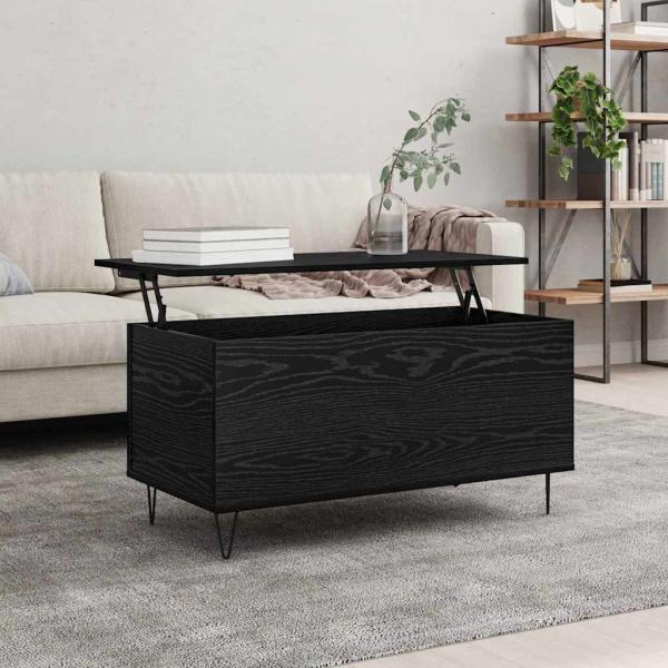Couchtisch Schwarze Eiche 90 x 44.5 x 45 cm Holzwerkstoff