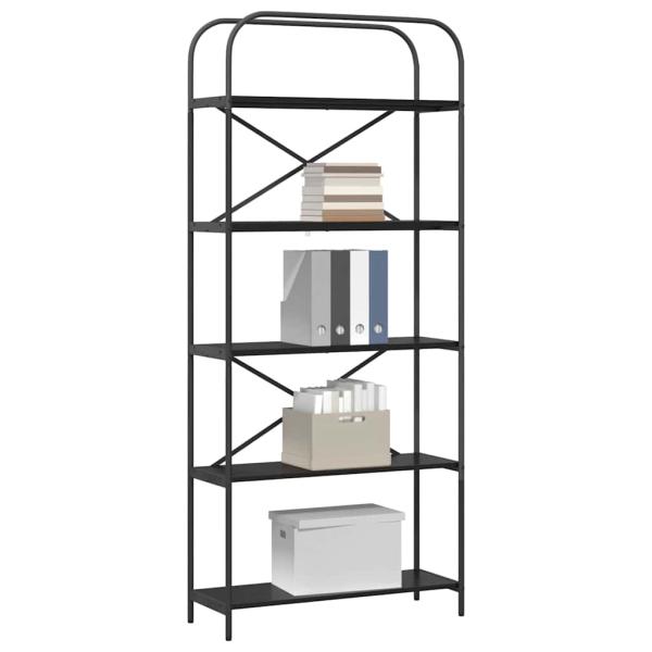 Regal Schwarze Eiche 80 x 30 x 183 cm Holzwerkstoff