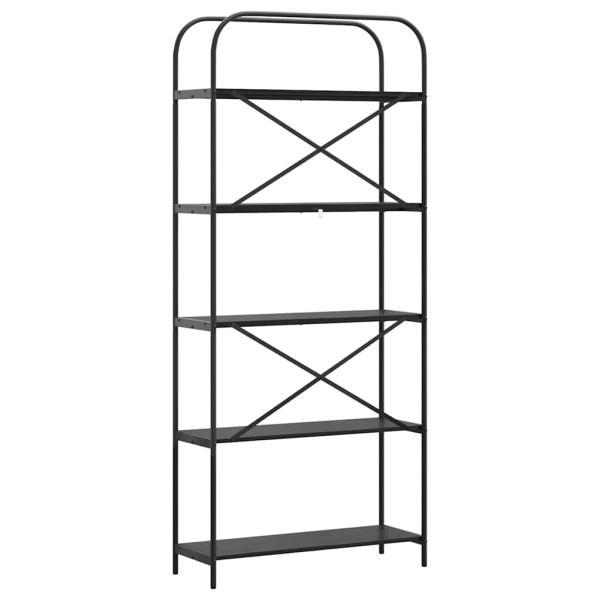 Regal Schwarze Eiche 80 x 30 x 183 cm Holzwerkstoff