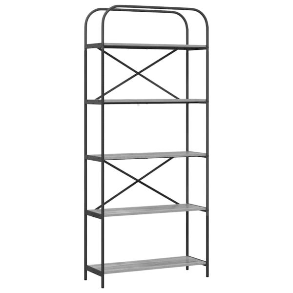 Regal Grau Sonoma 80 x 30 x 183 cm Holzwerkstoff