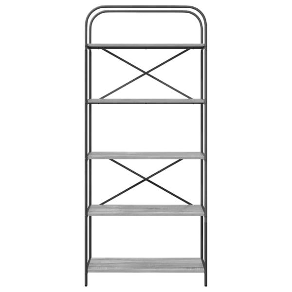 Regal Grau Sonoma 80 x 30 x 183 cm Holzwerkstoff