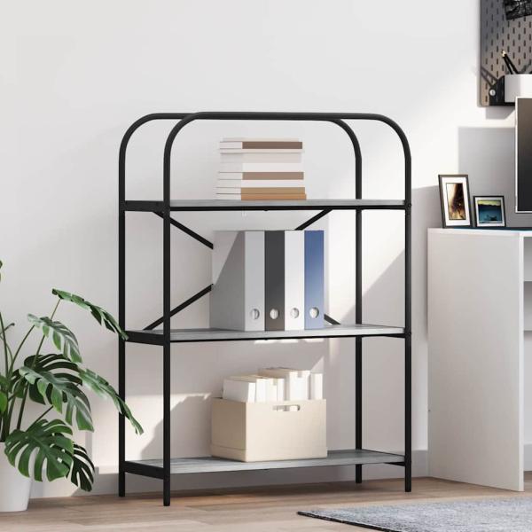 ARDEBO.de - Regal Grau Sonoma 80 x 30 x 109 cm Holzwerkstoff