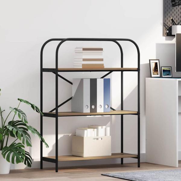 ARDEBO.de - Regal Eiche handwerklich 80 x 30 x 109 cm Holzwerkstoff