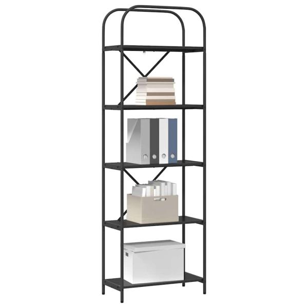 Regal Schwarze Eiche 60 x 30 x 183 cm Holzwerkstoff