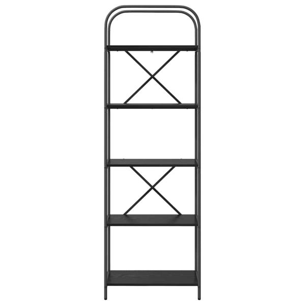 Regal Schwarze Eiche 60 x 30 x 183 cm Holzwerkstoff