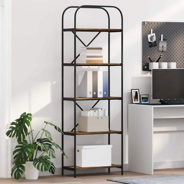 ARDEBO.de - Regal Räuchereiche 60 x 30 x 183 cm Holzwerkstoff