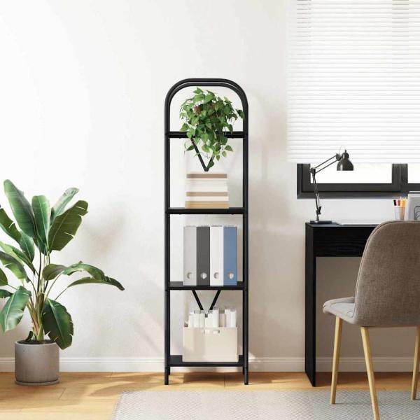Regal Schwarze Eiche 40 x 30 x 146 cm Holzwerkstoff