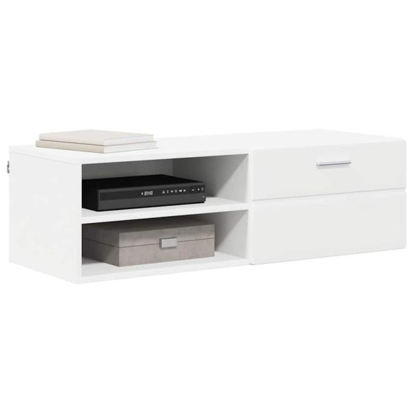 TV-Schränk mit Schubladen Weiß 100.5 x 39 x 30 cm Holzwerkstoff