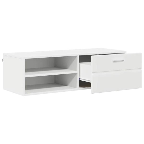 TV-Schränk mit Schubladen Weiß 100.5 x 39 x 30 cm Holzwerkstoff