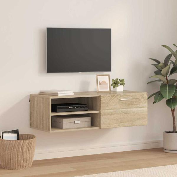 ARDEBO.de - TV-Schränk Sonoma Eiche 100.5 x 39 x 30 cm Holzwerkstoff