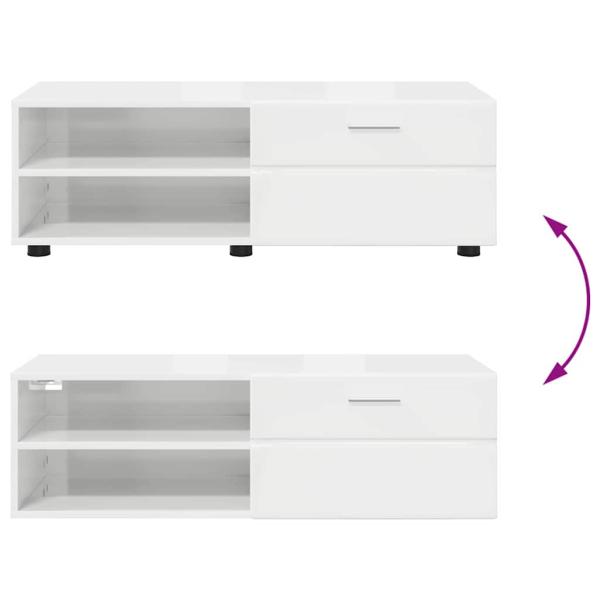 TV-Schränk mit Regal Betongrau 100.5 x 39 x 30 cm Holzwerkstoff