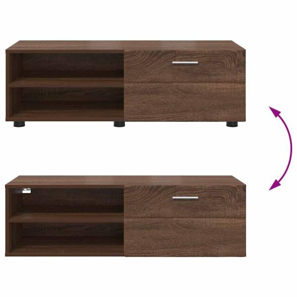 TV-Schränk Braune Eiche 100.5 x 39 x 30 cm Holzwerkstoff