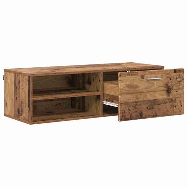 TV-Schränk mit Regal Altholz 100.5 x 39 x 30 cm Holzwerkstoff