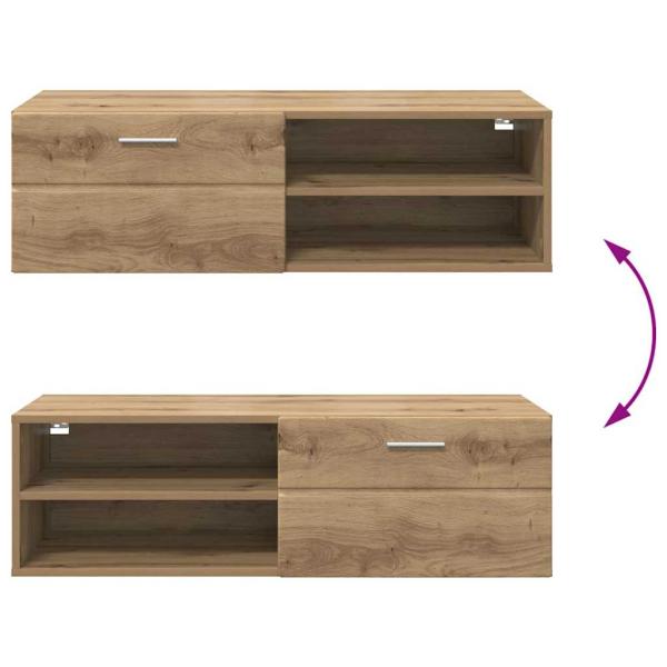 TV-Schränk Eiche handwerklich 100.5 x 39 x 30 cm Holzwerkstoff
