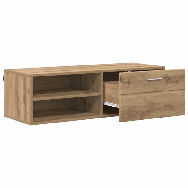 TV-Schränk Eiche handwerklich 100.5 x 39 x 30 cm Holzwerkstoff