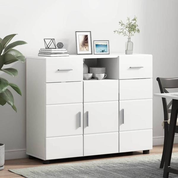 Sideboard mit Schubladen Weiß 88.5 x 30.5 x 73 cm Holzwerkstoff