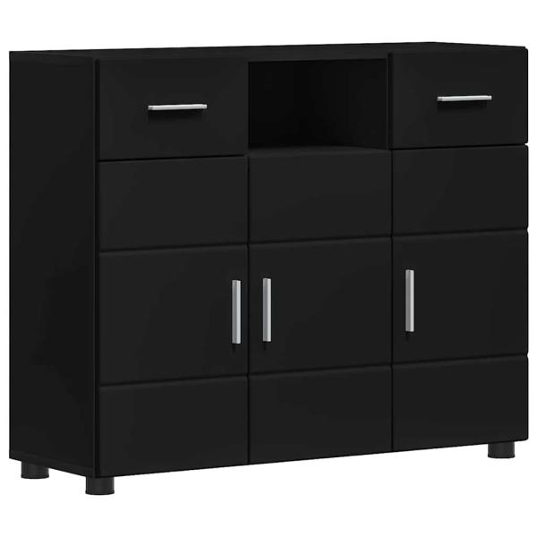 Sideboard mit Tür Schwarz 88.5 x 30.5 x 73 cm Holzwerkstoff