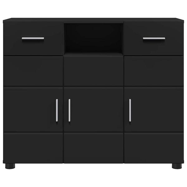 Sideboard mit Tür Schwarz 88.5 x 30.5 x 73 cm Holzwerkstoff