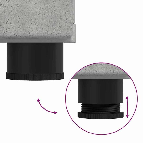 Sideboard mit Tür Betongrau 88.5 x 30.5 x 73 cm Holzwerkstoff