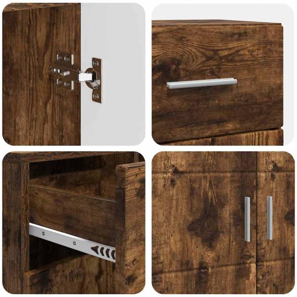 Sideboard Räuchereiche 88.5 x 30.5 x 73 cm Holzwerkstoff