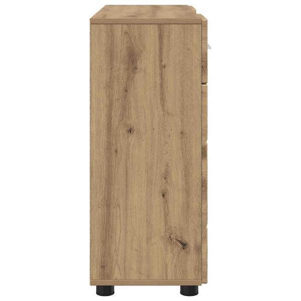 Sideboard Eiche handwerklich 88.5 x 30.5 x 73 cm Holzwerkstoff