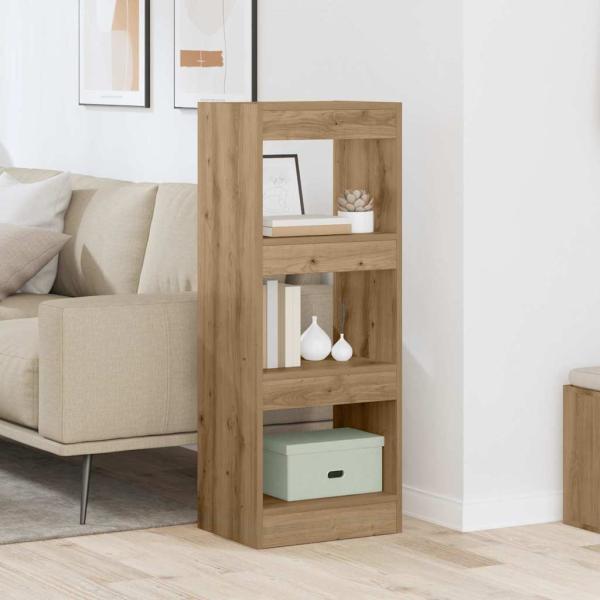ARDEBO.de - Bücherregal Eiche handwerklich 40 x 30 x 103 cm Holzwerkstoff