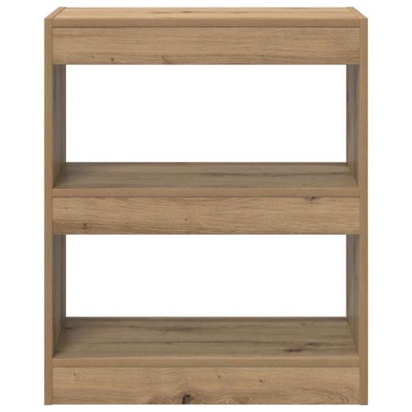 Bücherregal Eiche handwerklich 60 x 30 x 72 cm Holzwerkstoff