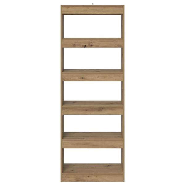 Bücherregal Eiche handwerklich 60 x 30 x 166 cm Holzwerkstoff