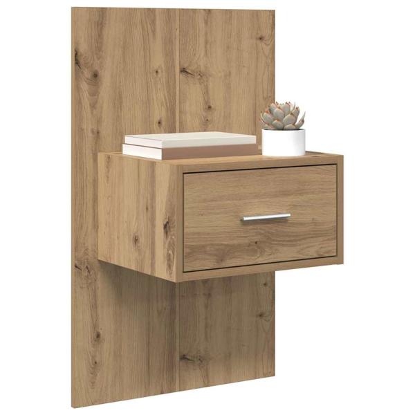 Bettschrank 2 pcs Eiche handwerklich 48,5 x 32,5 x 80 cm