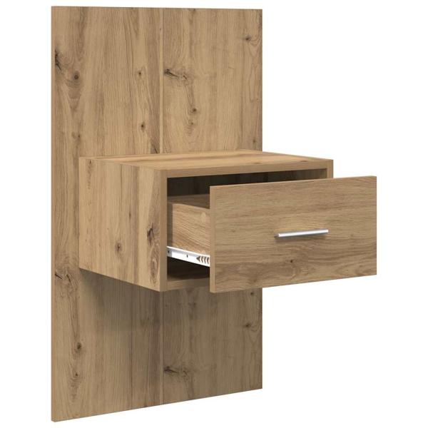 Bettschrank 2 pcs Eiche handwerklich 48,5 x 32,5 x 80 cm