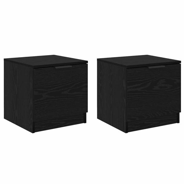Bettschrank 2 pcs Schwarze Eiche 40 x 39 x 40 cm Holzwerkstoff