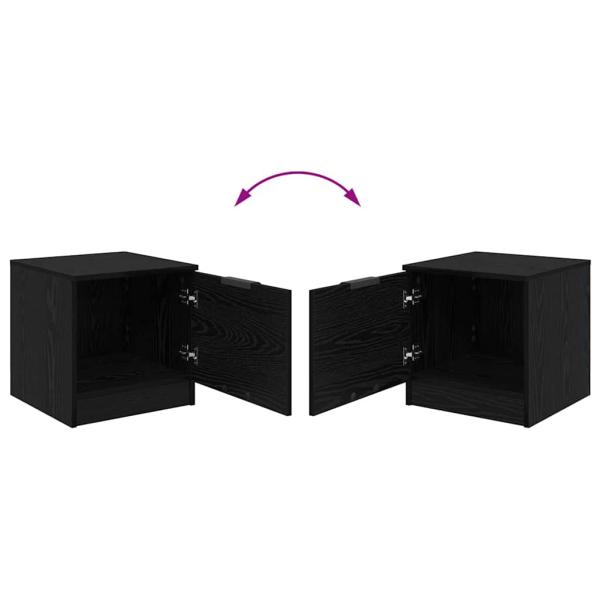 Bettschrank 2 pcs Schwarze Eiche 40 x 39 x 40 cm Holzwerkstoff