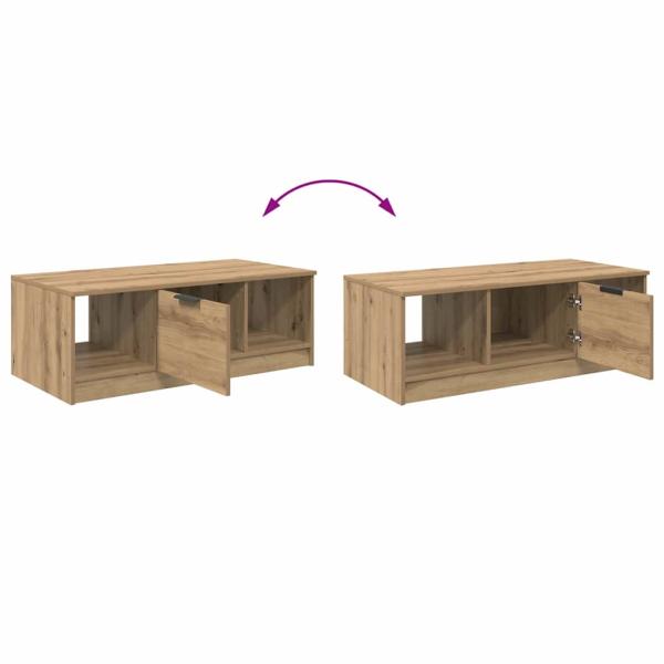 Couchtisch Eiche handwerklich 100 x 50 x 36 cm Holzwerkstoff