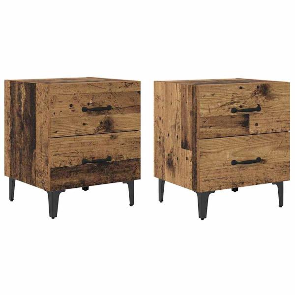 Bettschrank 2 pcs Altholz 40 x 35 x 47,5 cm Holzwerkstoff